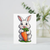 Carte Postale Carotte mangeuse de lapin (Debout devant)