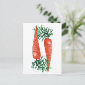 Carte Postale Carottes aquarelles (Debout devant)