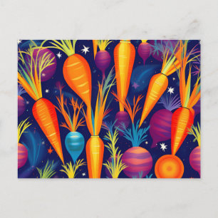 Carte Postale Carottes célestes Motifs géométriques Abstraites