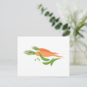 Carte Postale Carottes et pois (Debout devant)