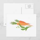 Carte Postale Carottes et pois (Devant / Derrière)