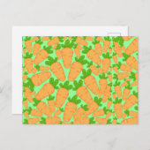 Carte Postale Carottes Oranges Et Vertes (Devant / Derrière)
