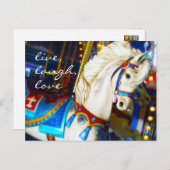 Carte Postale Carousel Horse Photo Live Lauder Love Script Bold (Devant / Derrière)
