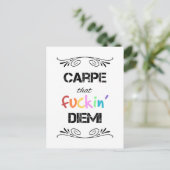 Carte Postale Carpe ce F**** Diem ! (Debout devant)