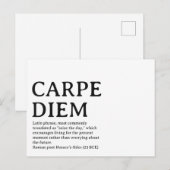 Carte Postale Carpe Diem latin quote (Devant / Derrière)