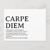 Carte Postale Carpe Diem latin quote (Devant)