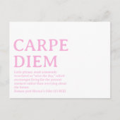Carte Postale Carpe Diem latin quote (Devant)
