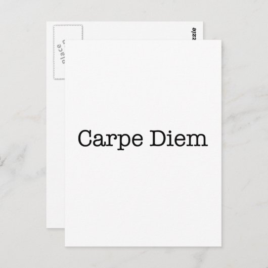 Carte Postale Carpe Diem Saisir la citation du jour - Citations (Devant / Derrière)