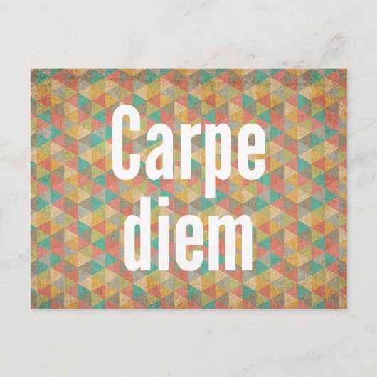 Carte Postale Carpe diem, Saisir la journée, Motif coloré (Devant)