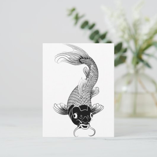 Carte Postale carpe koi (Debout devant)
