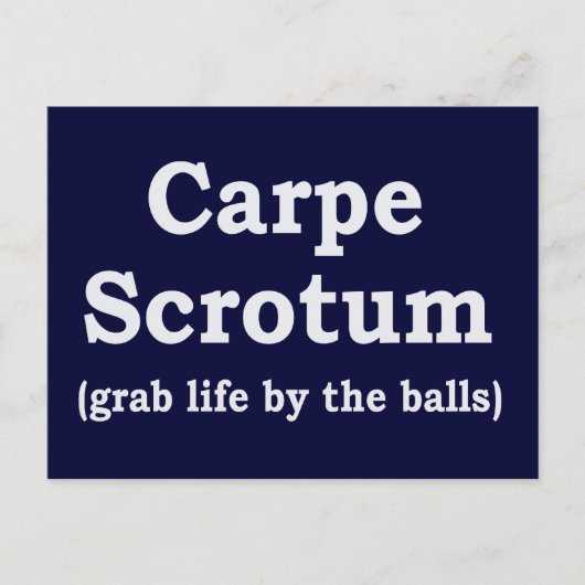 Carte Postale Carpe Scrotum (Devant)