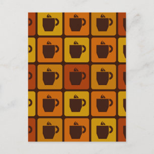 Carte postale Carré café, personnalisable