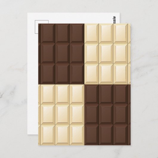 Carte Postale Carré chocolat délice (Devant / Derrière)