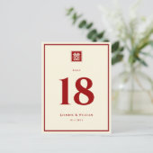 Carte Postale Carré classique double bonheur Mariage chinois (Debout devant)