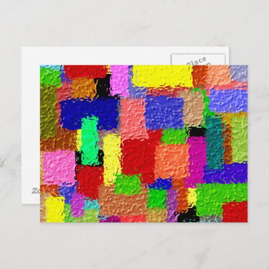 Carte Postale Carré coloré (Devant / Derrière)