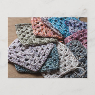 Carte postale carré Crochet Granny
