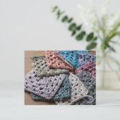 Carte postale carré Crochet Granny (Debout devant)