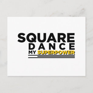 CARTE POSTALE CARRÉ DANSE MA SUPERPUISSANCE