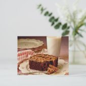 Carte Postale Carré de gâteau au chocolat (Debout devant)