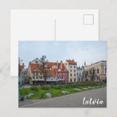 Carte Postale Carré de Livu à Riga, Lettonie (Devant / Derrière)