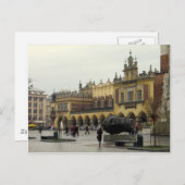 Carte Postale Carré de marché à Cracovie (Devant / Derrière)