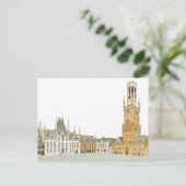 Carte Postale Carré de marché. Bruges Belgique (Debout devant)