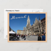 Carte postale Carré de Munich (Marienplatz) (Devant / Derrière)