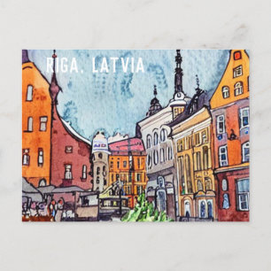 Carte Postale Carré de Riga Lettonie