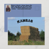 Carte postale Carré du Kansas Hay Bales (Devant / Derrière)