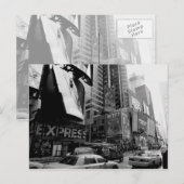 Carte Postale Carré du New York Times noir (Devant / Derrière)