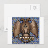 Carte Postale Carré et boussole écossais de rite (Devant / Derrière)