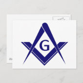 Carte Postale Carré moderne & Compas (Devant / Derrière)