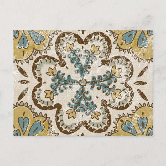 Carte Postale Carré Non-Embelli II de batik (Devant)