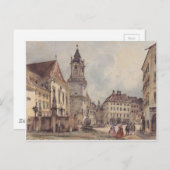 Carte Postale Carré principal à Bratislava par Rudolf von Alt (Devant / Derrière)