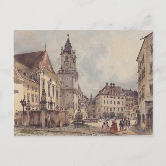 Carte Postale Carré principal à Bratislava par Rudolf von Alt (Devant)