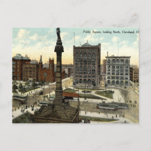 Carte Postale Carré public Cleveland Ohio 1910 vintage