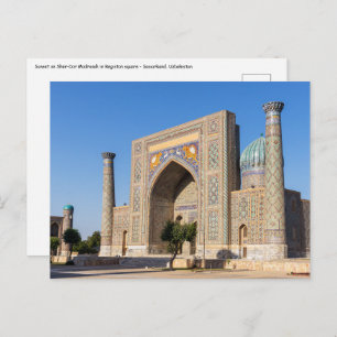 Carte Postale Carré Registan au coucher du soleil - Samarkand, O