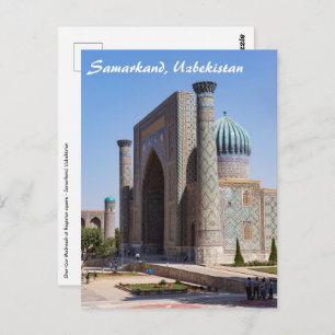 Carte Postale Carré Registan - Samarkand, Ouzbékistan, Asie