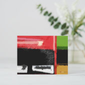 Carte Postale Carré rouge et vert (Debout devant)