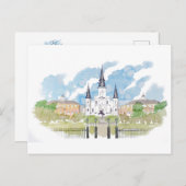 Carte Postale Carré Watercolor Jackson (Devant / Derrière)