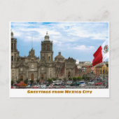 Carte Postale Carré zocalo à Mexico (Devant)