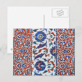 Carte Postale Carreaux à fleurs turcs (Devant / Derrière)