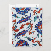 Carte Postale Carreaux à fleurs turcs (Devant / Derrière)