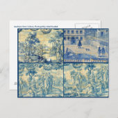 Carte Postale Carreaux bleus (Devant / Derrière)