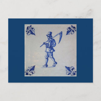 Carte Postale Carreaux bleus Delft - Modèle