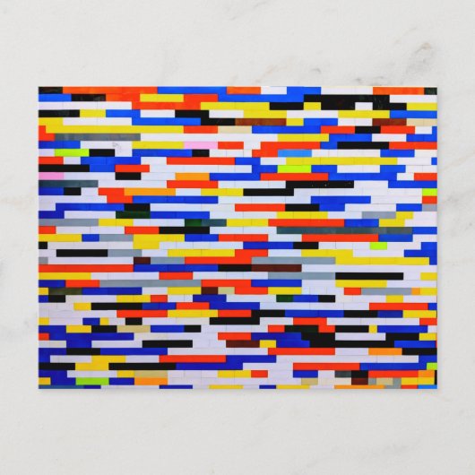 Carte Postale Carreaux de construction couleur primaire (Devant)
