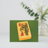 Carte Postale Carreaux de fleurs Mah Jongg (Debout devant)