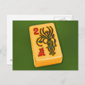 Carte Postale Carreaux de fleurs Mah Jongg (Devant / Derrière)