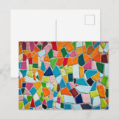 Carte Postale Carreaux de mosaïque colorés (Devant / Derrière)