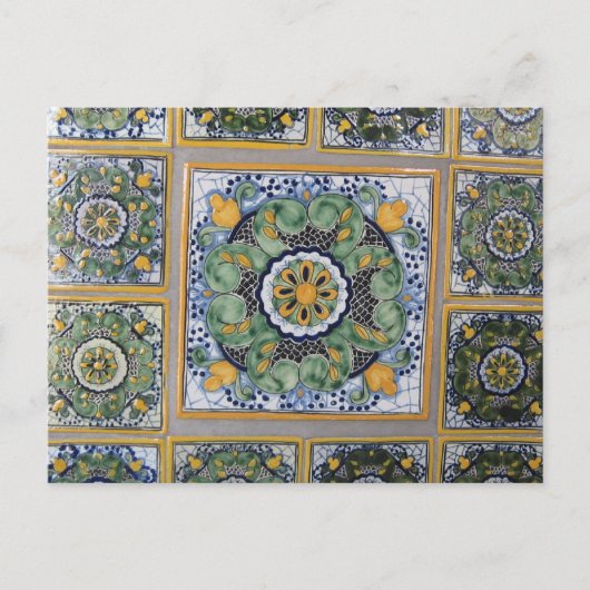 Carte Postale Carreaux de style Talavera mexicain (Devant)